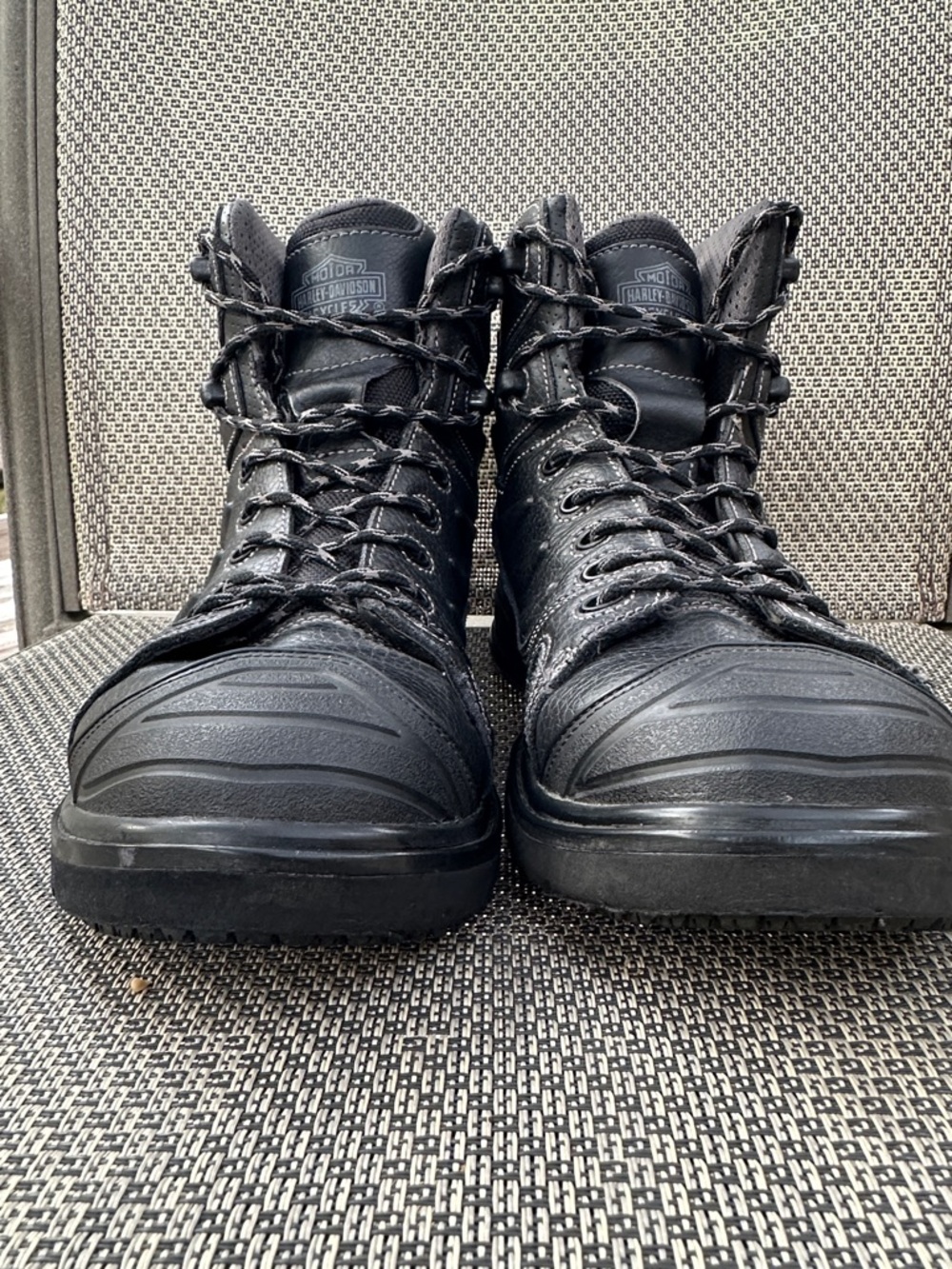 Harley-Davidson Black Men's Lace-Up Motorcycle Boots Size 11 - Picture 4 of 10